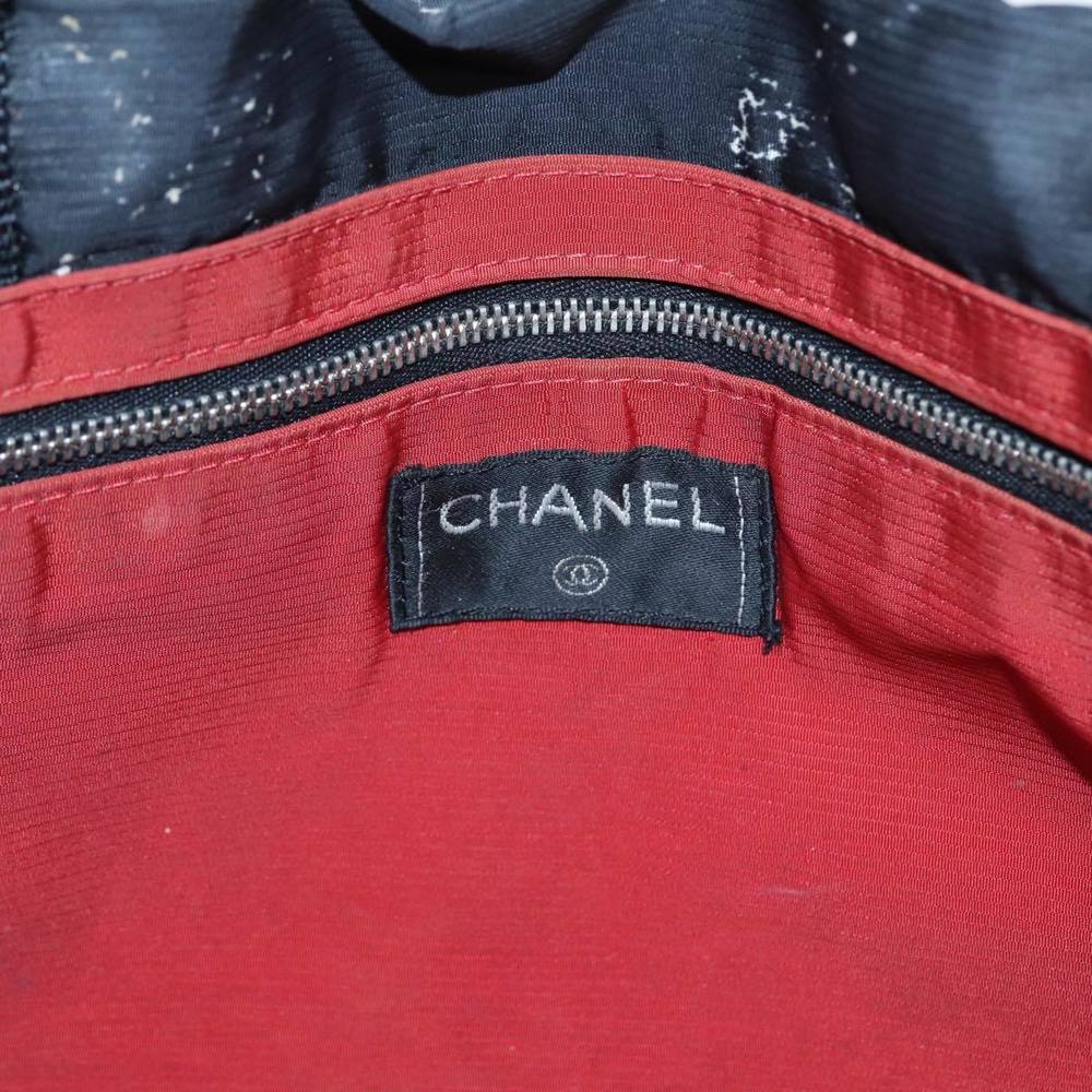 CHANEL Travel line Tote Bag Nylon Black CC Auth 81866 - Picture 15 of 16
